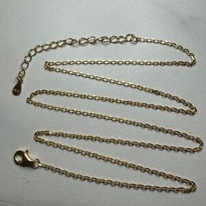 S925 Sterling Silver Gold‎ Plated Cable Chain Necklace with Extender Jewelry